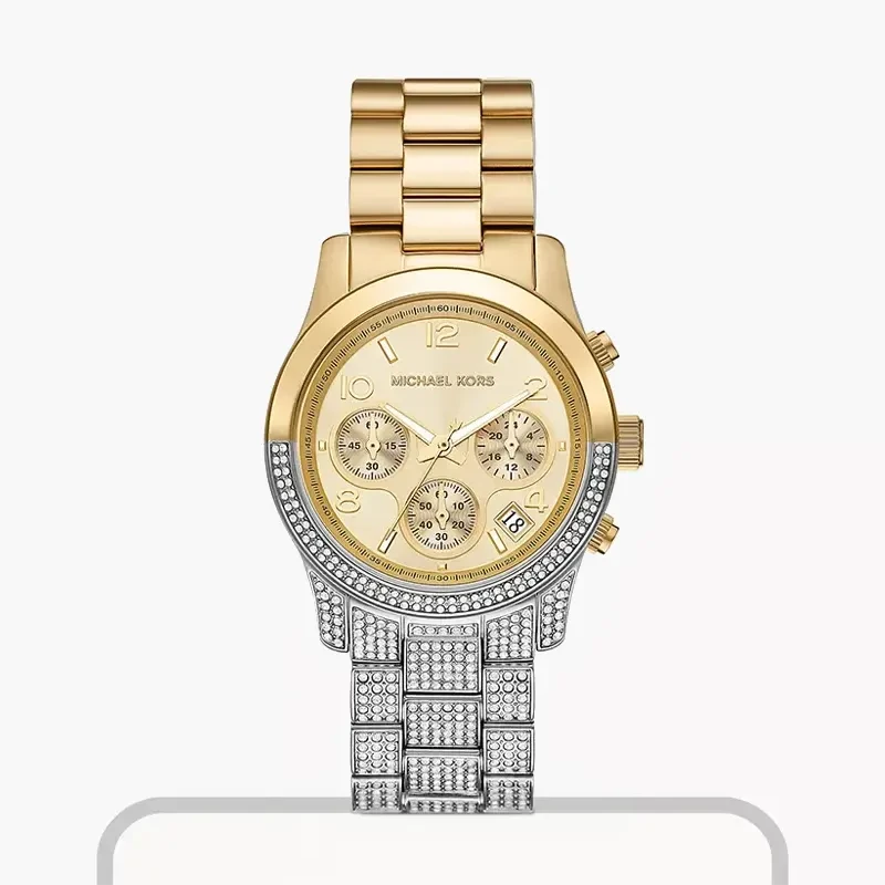 Michael Kors Runway Chronograph Two-Tone Ladies Watch- MK7329